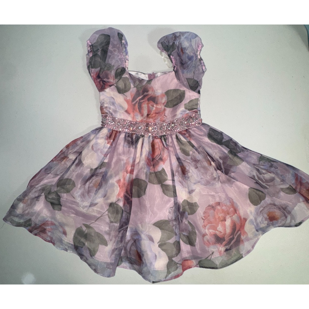 Rare Editions Girls 4T Dress Floral Formal Wedding Special Occasion Party
